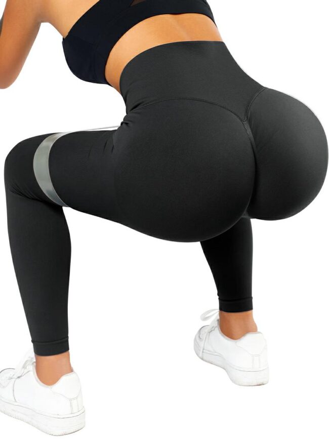 Seamless Scrunch Black Leggings - Image 3