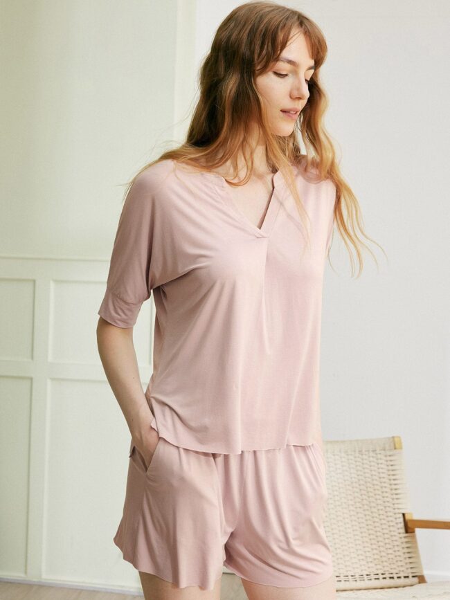 Loveofbody – V Neck EcoCosy Viscose Pajama Sets