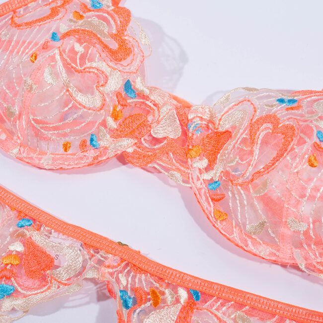 Love of Body - Intricate Embroidered Mesh Suspenders Intimate Lingerie Set - Image 5