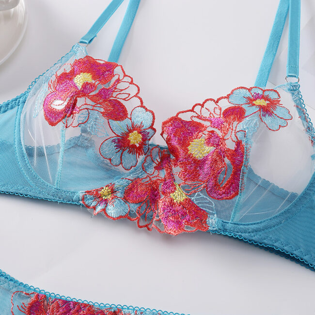 Love of Body - Intricate Embroidery Shaping Lingerie Split Set - Image 3