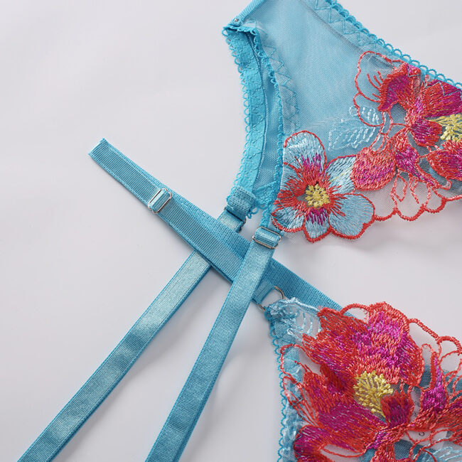 Love of Body - Intricate Embroidery Shaping Lingerie Split Set - Image 4