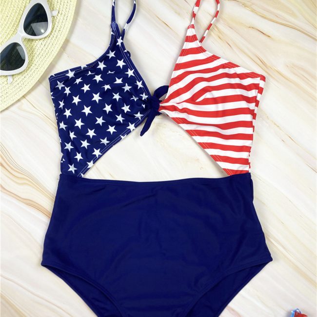 Women's Fashion Simple High Waist Cover Belly Bikini Swimsuit Set - Image 6