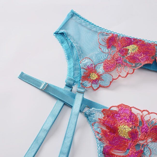 Love of Body - Intricate Embroidery Shaping Lingerie Split Set - Image 2