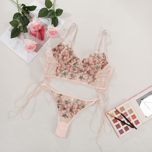 Love of Body - PassionFlower Lace Embroidered Women's Intimate Wear - Image 3