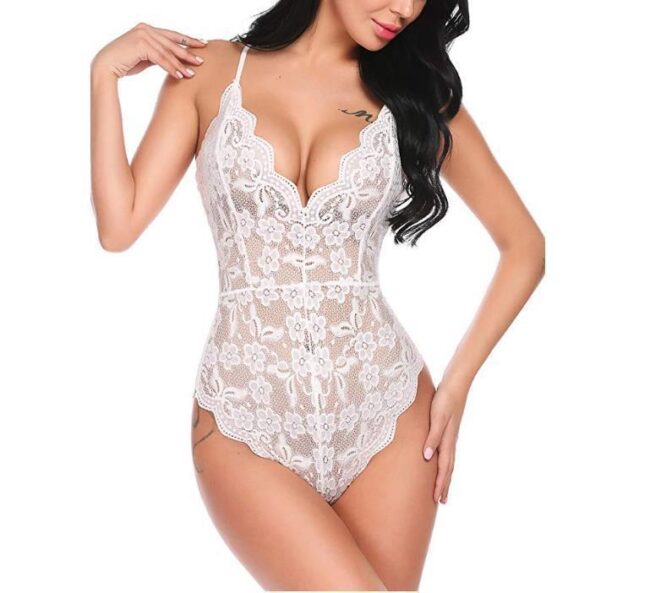 Love of Body - Sexy Black Lace Coveralls Bodysuit Lingerie - Image 4