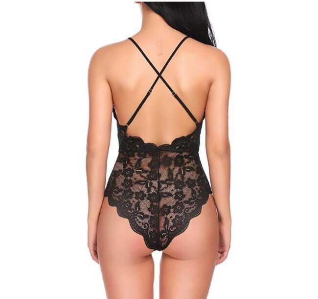 Love of Body - Sexy Black Lace Coveralls Bodysuit Lingerie - Image 2