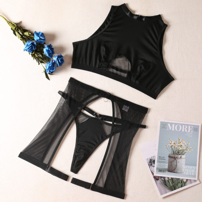 Love of Body - Women's Fashionable Non-steel Ring Underwear Bra Set - Image 5